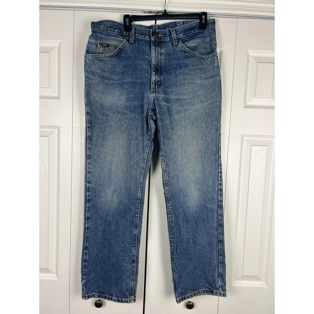 90s Workwear Vintage Lee Straight Leg Jeans‎ Mens 36x30 Faded Denim USA